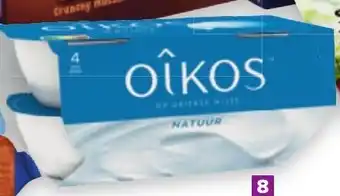 Carrefour Market Oikos Volle Yoghurt Natuur of 0% op Griekse Wijze 4 x 115g aanbieding