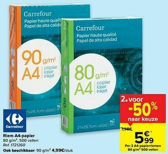 Carrefour Riem a4-papier aanbieding