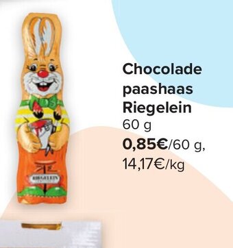Carrefour Market Chocolade Paashaas Riegelein 60g aanbieding