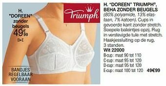 Damart Doreen triumph beha zonder beugels aanbieding