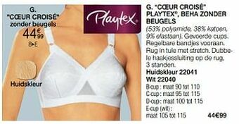Damart Coeur croisé playtex beha zonder beugels aanbieding