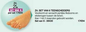 Damart Set van 6 teenscheiders aanbieding