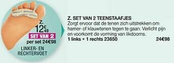 Damart Set van 2 teenstaafjes aanbieding