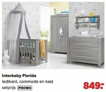 Interbaby florida ledikant, commode en kast