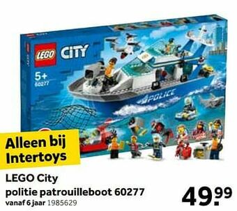 Intertoys Lego city politie patrouilleboot 60277 aanbieding