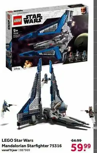 Intertoys Lego star wars mandalorian starfighter 75316 aanbieding
