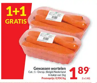 Intermarché Gewassen wortelen 2 x 1 kg aanbieding