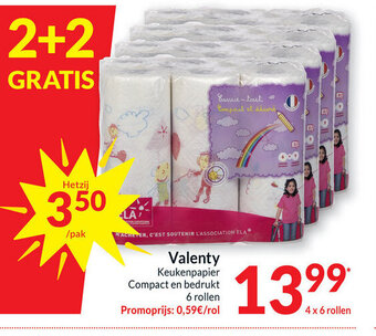 Intermarché Valenty keukenpapier 6 rollen aanbieding