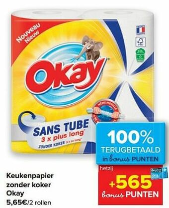 Carrefour Keukenpapier zonder koker okay aanbieding