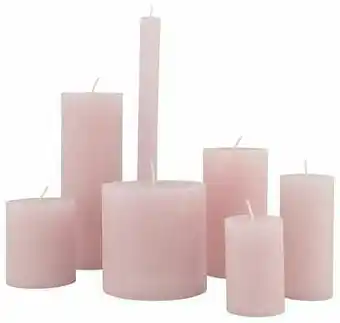 HEMA HEMA Rustieke Kaarsen Lichtroze (lichtroze) aanbieding