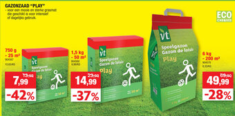 Hubo Gazonzaad "play" 750G aanbieding
