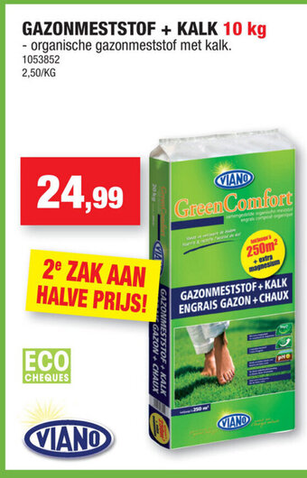 Viano gazonmeststof + kalk 10KG