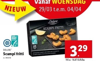Lidl Deluxe scampi fritti nr. 7406736 aanbieding