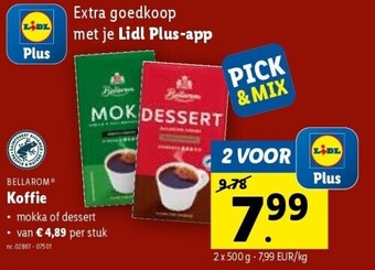 Lidl Bellarom koffie 2 x 500 g nr. 02861 - 07501 aanbieding