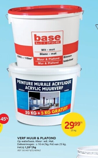 Brico Verf muur & plafond aanbieding