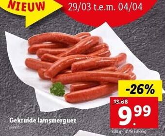 Gekruide lamsmerguez nr. 08307