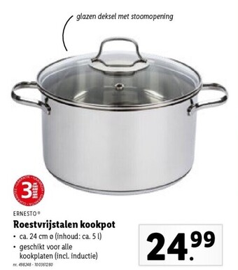 Lidl Ernesto roestvrijstalen kookpot aanbieding