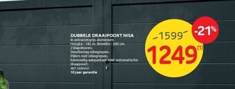 Brico Dubbele draaipoort nisa aanbieding