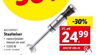Lidl Masterpro staafmixer 1000W aanbieding