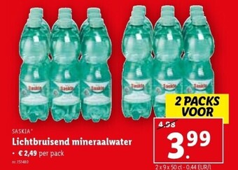 Saskia lichtbruisend mineraalwater 2x9x50CL