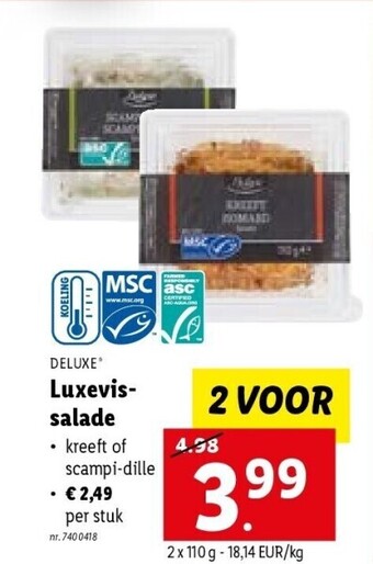 Deluxe luxevissalade kreeft of scampi-dille 2 x 110 g nr. 7400418