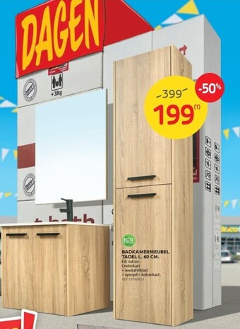 Brico Badkamermeubel tadel l. 60 cm. aanbieding