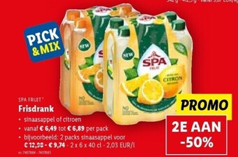 Spa fruit frisdrank 2x6x40CL