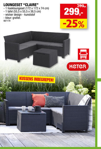Hubo Loungeset "Claire" aanbieding