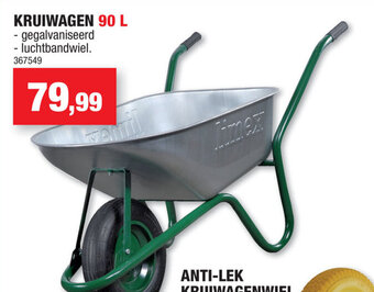 Hubo Kruiwagen 90L aanbieding
