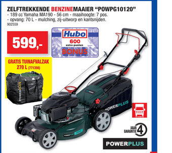 Hubo Zelftrekkende benzinemaaier "POWPG10120" aanbieding
