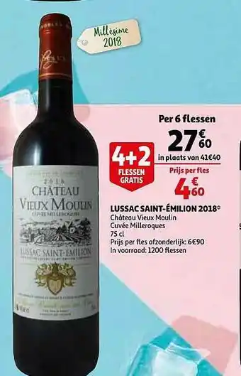 Lussac Saint-émilion 2018° Chateau Vieux Moulin