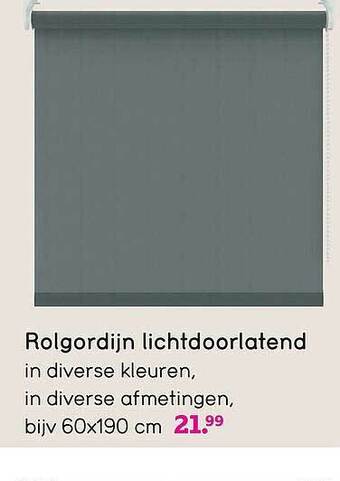 Leen Bakker Rolgordijn Lichtdoorlatend aanbieding