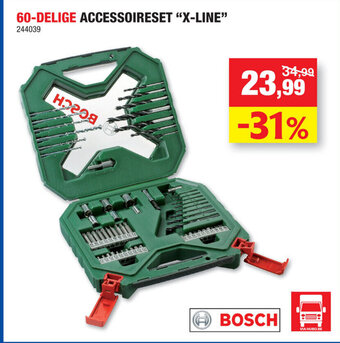 Hubo Bosch 60-Delige accessoireset "X-line" aanbieding