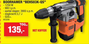 Hubo Black + decker boorhamer "BEHS03K-QS" 1250W aanbieding