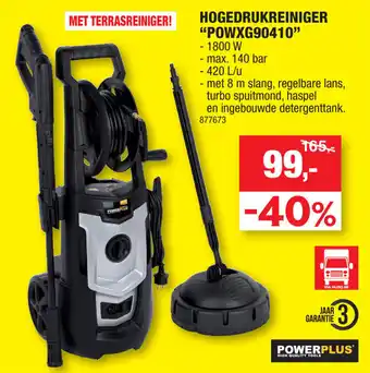 Hubo Powerplus hogedrukreiniger "POWXG90410" 1800W aanbieding