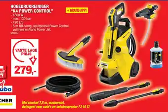Hubo Karcher hogedrukreiniger "K4 power control" 1800 W aanbieding