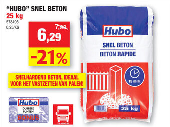 Hubo Snel beton 25kg aanbieding