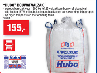 Hubo Bouwafvalzak aanbieding