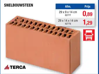 Hubo Terca snelbouwsteen 29 x 9 x 14 cm aanbieding