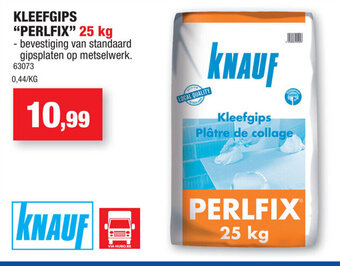 Hubo Knauf Kleefgips "perlfix" 25kg aanbieding