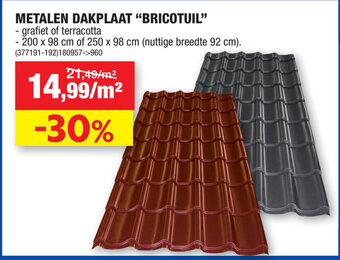 Hubo Metalen dakplaat "bricotuil" aanbieding