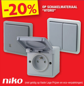Niko schakelmateriaal "hydro"