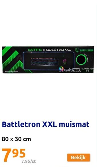 Action Battletron XXL muismat 80 x 30cm aanbieding