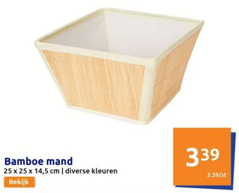 Action Bamboe mand aanbieding