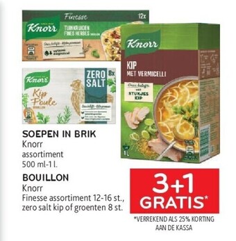 Soepen in brik knorr