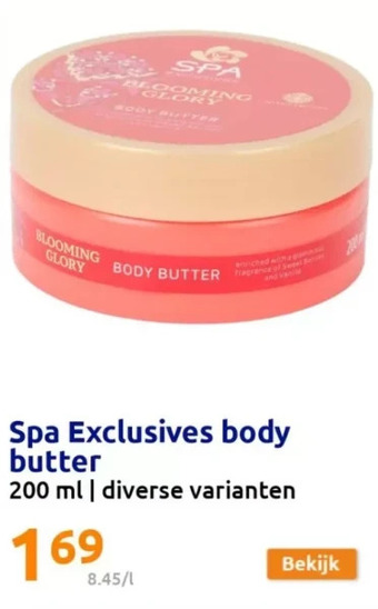 Action Spa exclusives body butter aanbieding