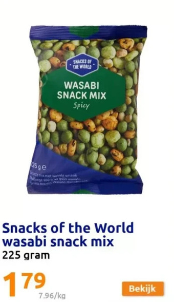 Action Snacks of the world wasabi snack mix aanbieding