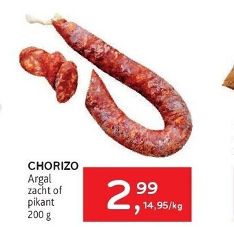 Alvo Chorizo argal zacht of pikant 200 g aanbieding