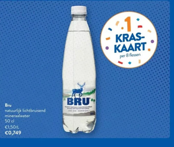 OKay Bru natuurlijk lichtbruisend mineraalwater 50 cl aanbieding