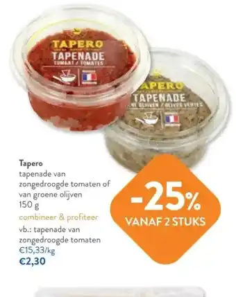 OKay Tapero tapenade van zongedroogde tomaten of van groene olijven 150 g aanbieding